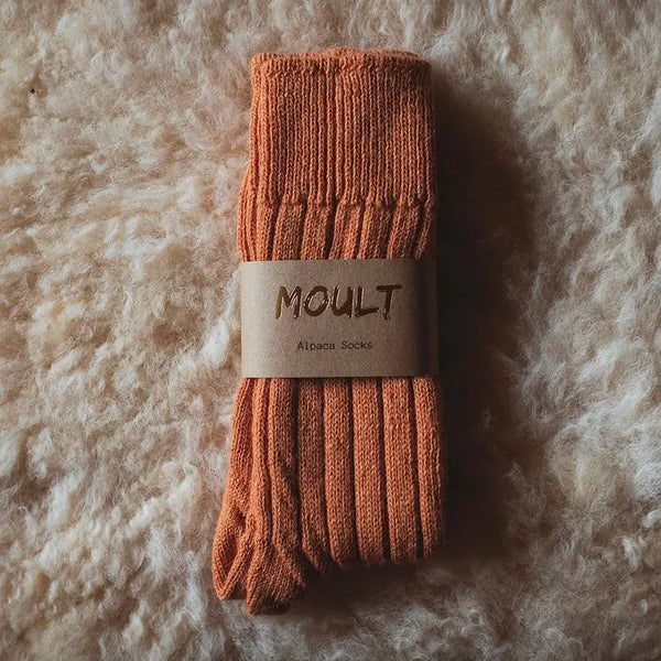 Alpaca Socks in Burnt Orange