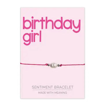 Sentiment Bracelet - Birthday Girl
