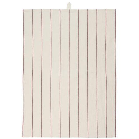 Red Stripe Cotton Tea Towel