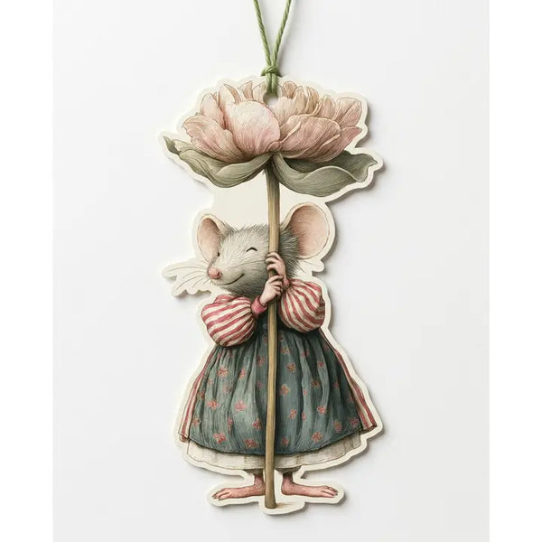 Hanging Card - Flower Mouse