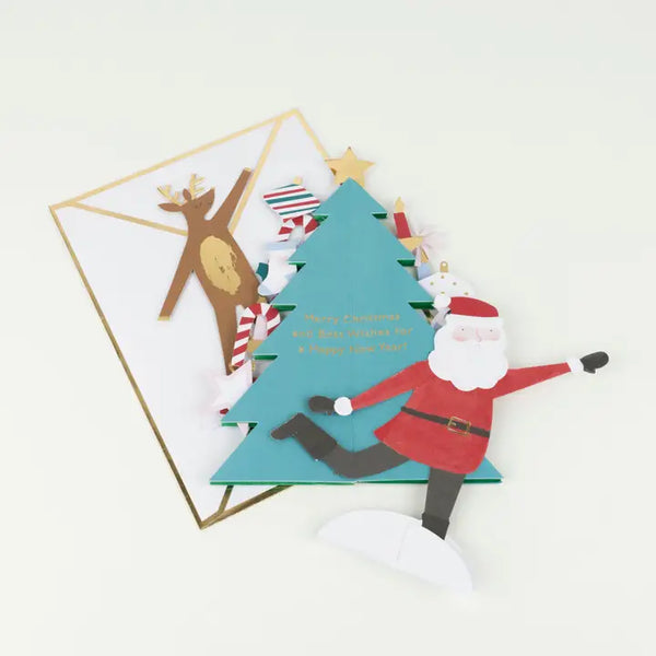Festive Honeycomb Tree Christmas Card