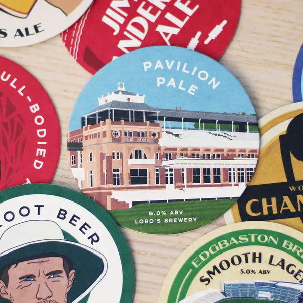 England Cricket Themed Beer Mats