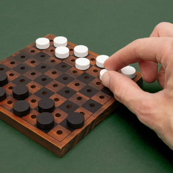 Checkmate - Iron & Glory Wooden Chess & Checkers Set