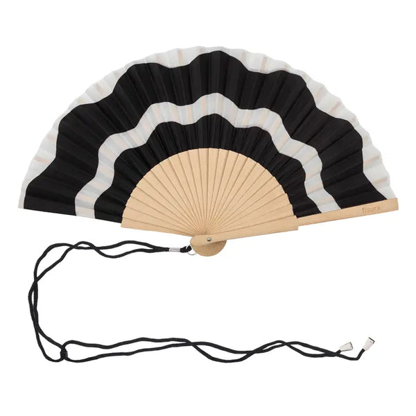 Fan - Black & White Waves