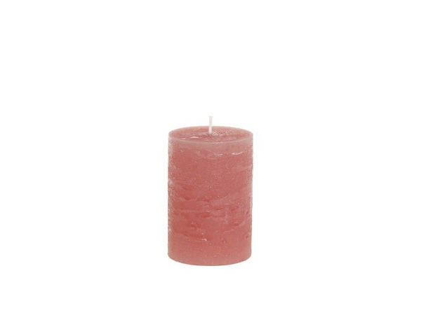 Raspberry Rustic Pillar Candle