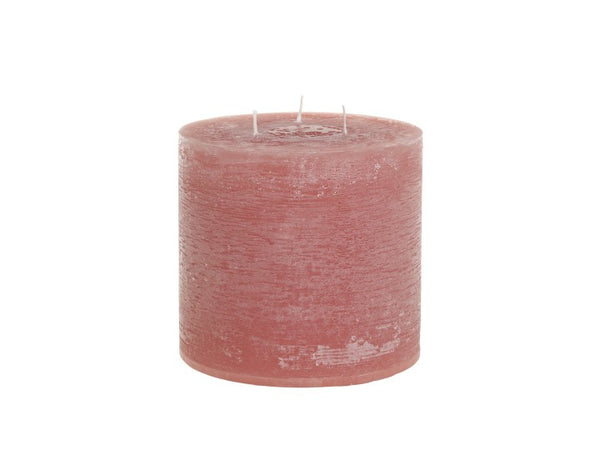 Raspberry Rustic Pillar Candle