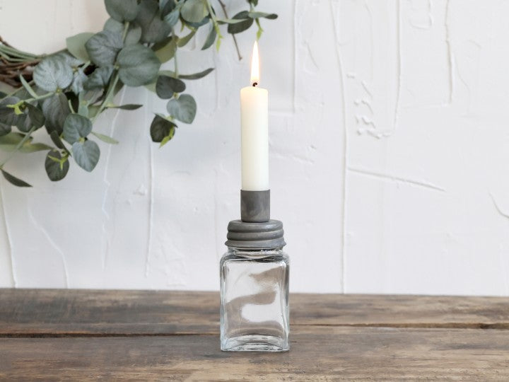 Glass Jar Candlestick Holder - 3 styles available