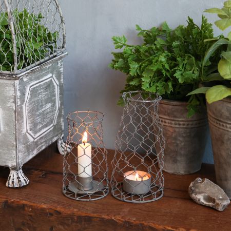 Tealight Candlestick w. fil de fer