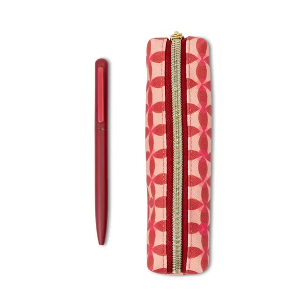 Pen & Pouch Set - Pinwheel Pink
