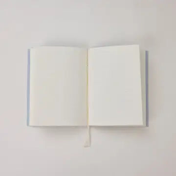 Hand Block Printed Blank A5 Notebook - Songbird Blue Stone