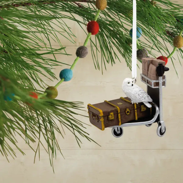 Collectable Bauble - Harry Potter™ Trolley with Trunk & Hedwig the Owl