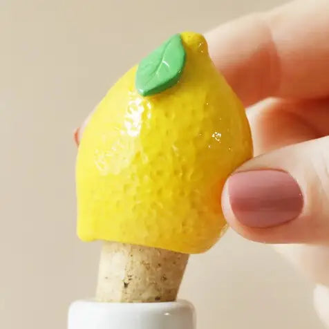 Lemon Cork Bottle Stopper