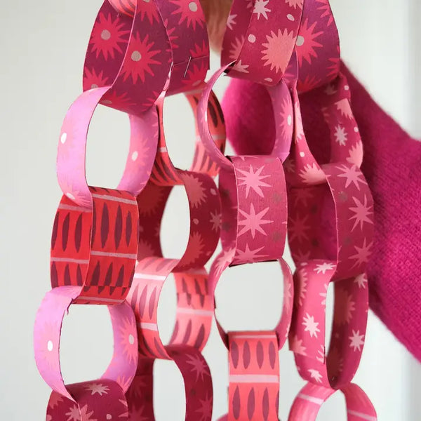Paper Chain Kit - Pink & Red