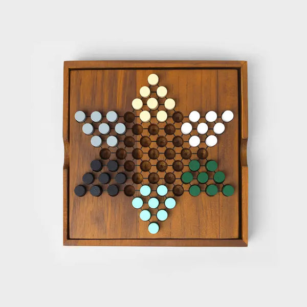 Chinese Checkers - Iron & Glory Wooden Peg Puzzle