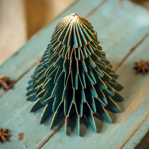 Green Paper Honeycomb Trees 45cm