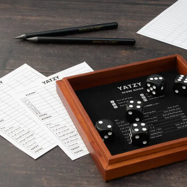 Yatzy - Iron & Glory Wooden Dice Game