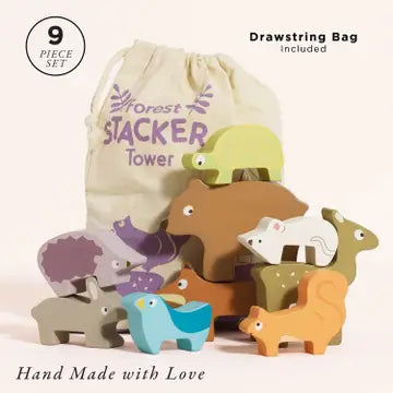 Woodland Stacking Animals & Bag