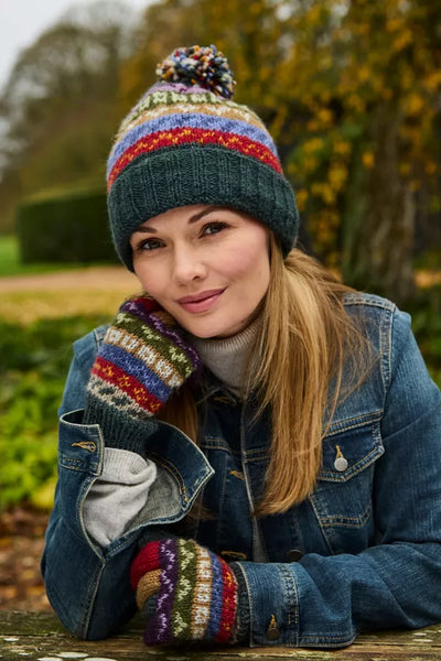 Pachamama Elveden Roll Back Bobble Beanie