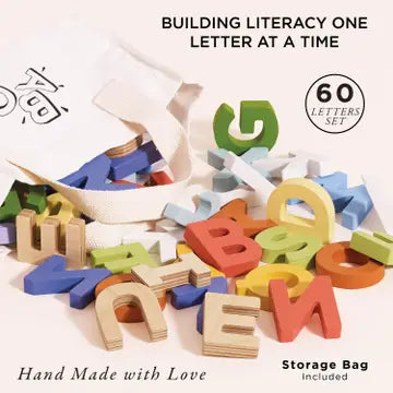 Wooden Alphabet Set & Bag