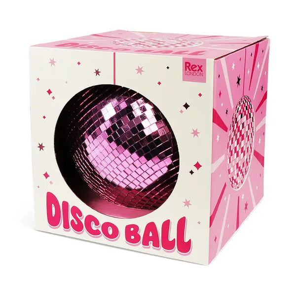 Pink Hanging Disco Ball - 15cm