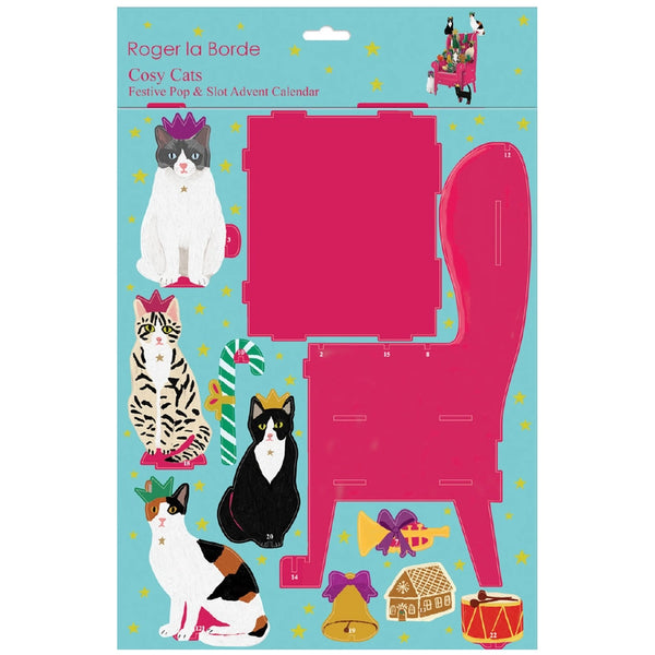 Cosy Cats Large 3D Pop & Slot Advent Calendar