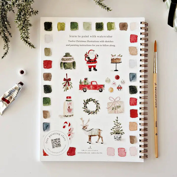 Classic Christmas Watercolour Workbook
