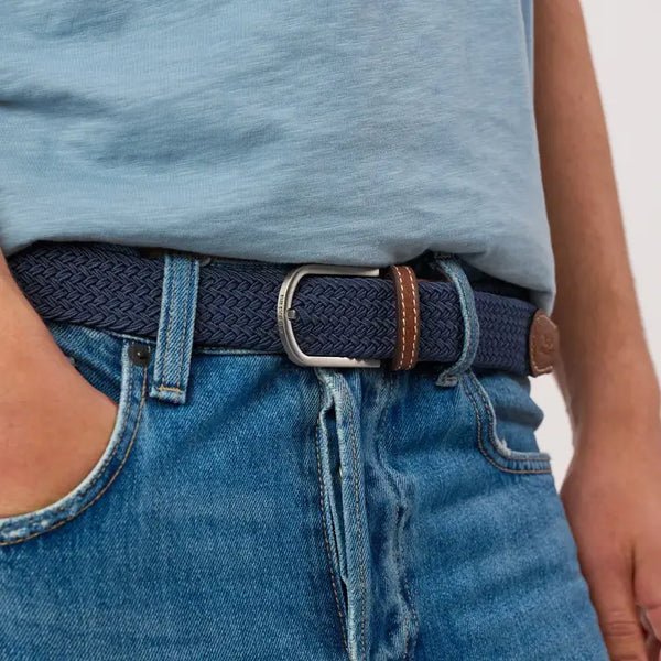 Billy Belt Woven Belt - Slate Blue
