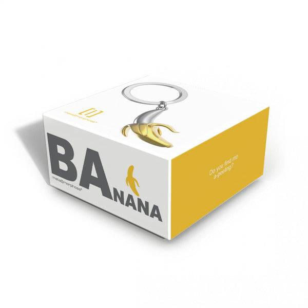 Metalmorphose Keyring - Gold & Chrome Banana