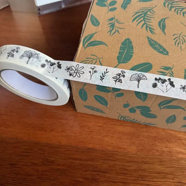 Filigree Flowers Printed Paper Tape
