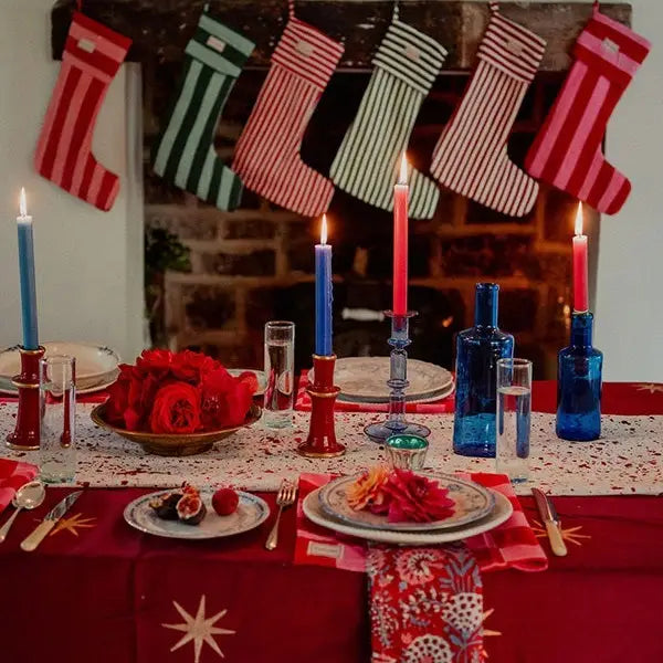 Merlot & Gold Star Tablecloth