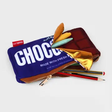 Plush Zip Pouch - Chocolate