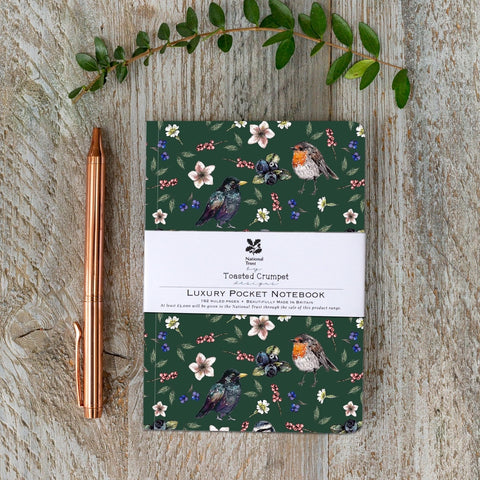 Toasted Crumpet Garden Birds A6 Lined  Notebook