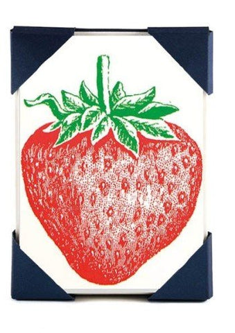 Letterpress Card Pack - Strawberry