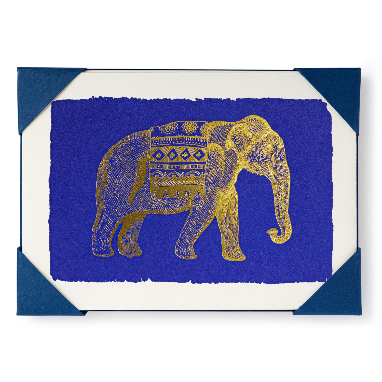 Letterpress Card Pack - Gold Elephant