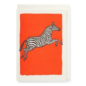 Letterpress Card - Zebra