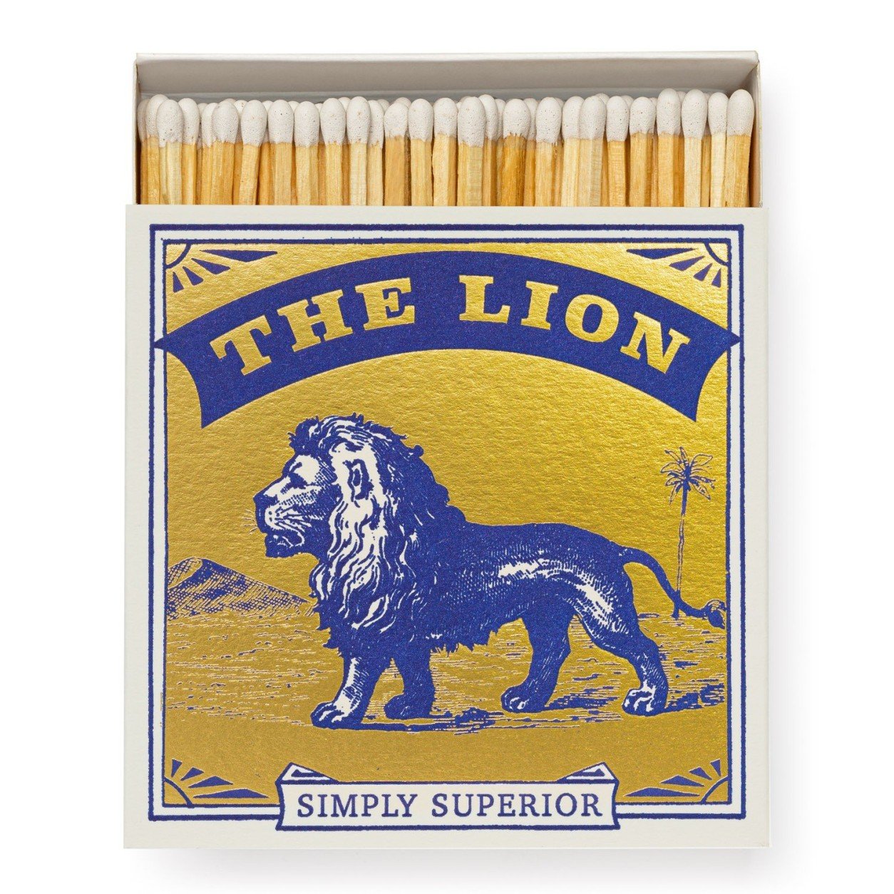 Luxury Matches from The Archivist - Gold Lion