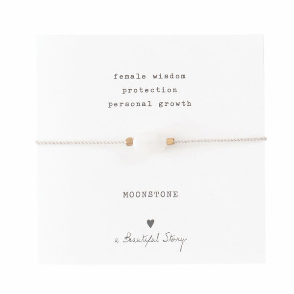 A Beautiful Story Gemstone Moonstone Gold Bracelet