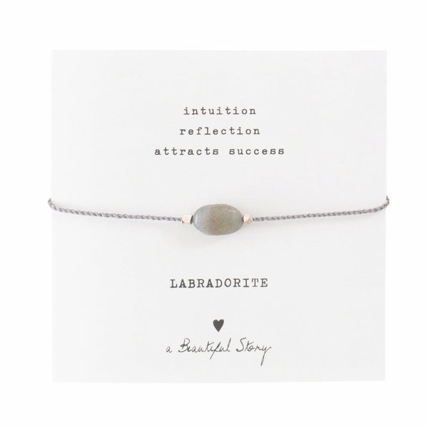 A Beautiful Story Gemstone Labradorite Silver Bracelet