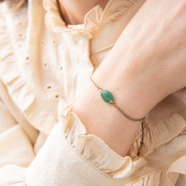 A Beautiful Story Gemstone Aventurine Gold Bracelet