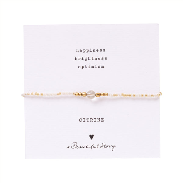 A Beautiful Story Iris Citrine Gold Bracelet