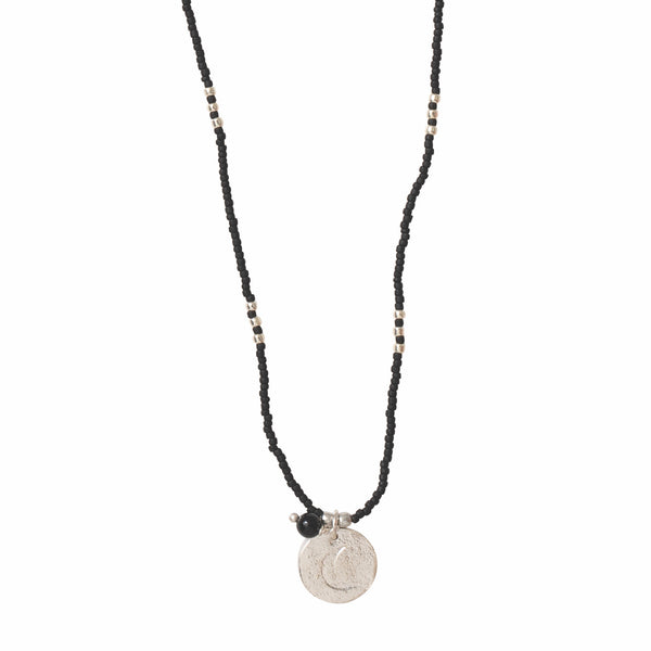 A Beautiful Story Timeless Black Onyx Silver Necklace