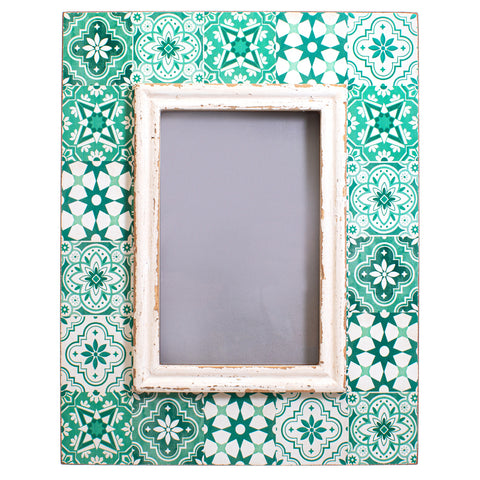 Green Mosaic Style Photo Frame