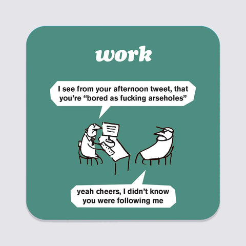 Modern Toss Funny Coaster - Bored as Arseholes