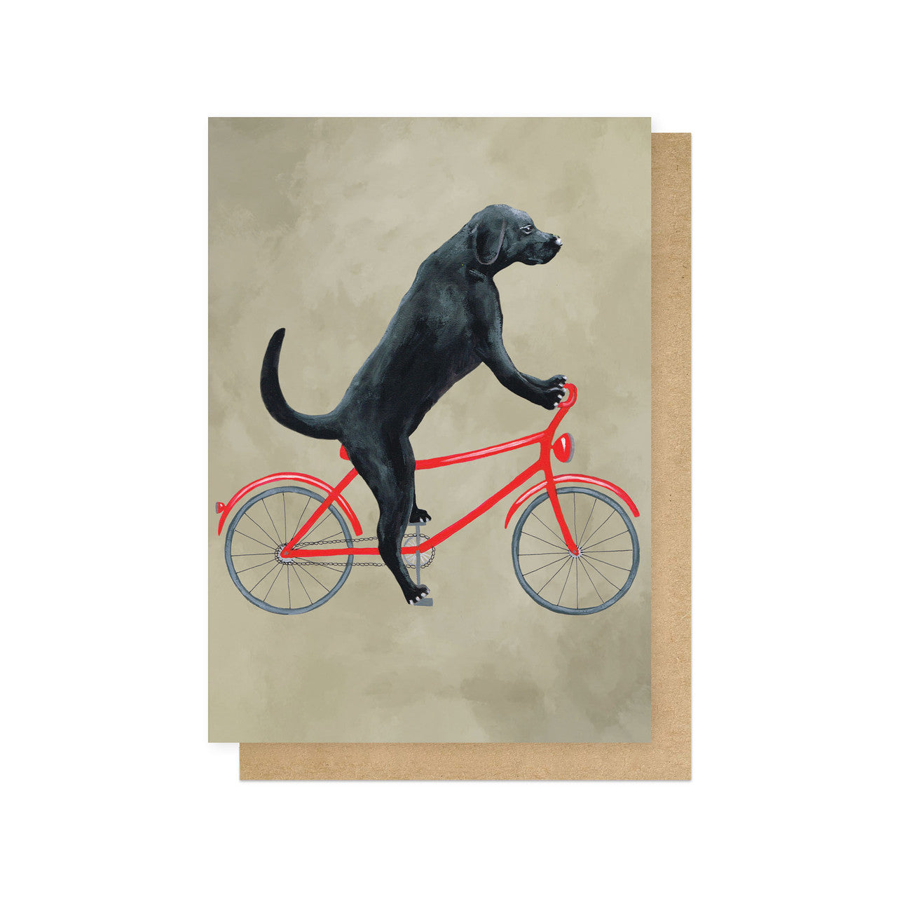 Card - Labrador on Bicycle