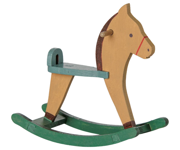 Maileg Mouse Light Brown Rocking Horse