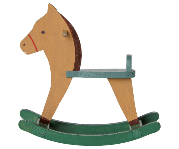 Maileg Mouse Light Brown Rocking Horse