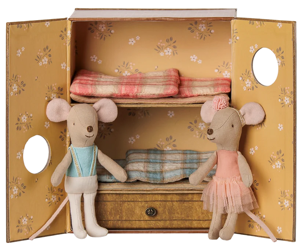 Maileg Ballet Mice in Dance Studio - Little sister & brother
