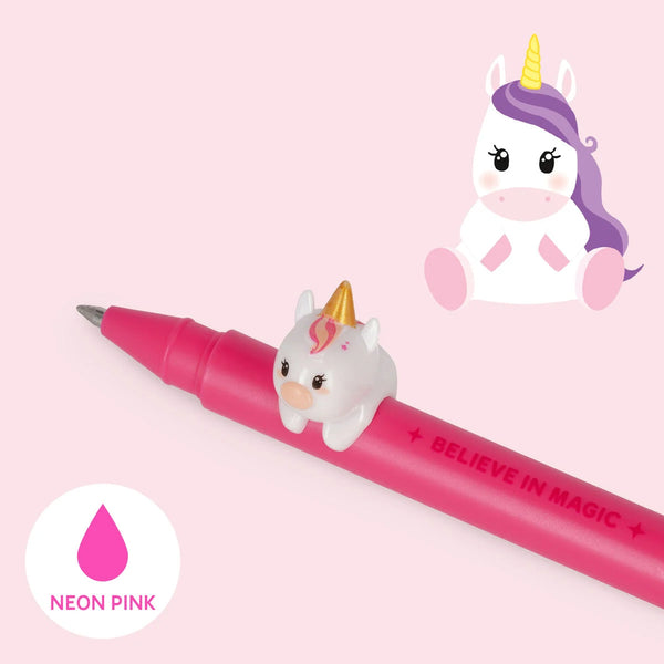 Legami Lovely Friends Gel Pen with Unicorn Decoration