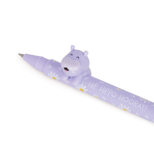 Legami Lovely Friends Gel Pen with Hippo Decoration