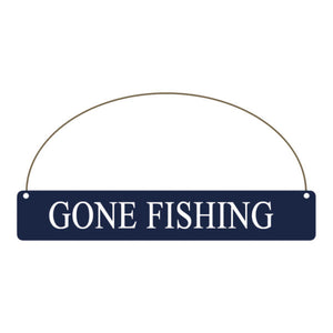 'Gone Fishing' Metal Sign